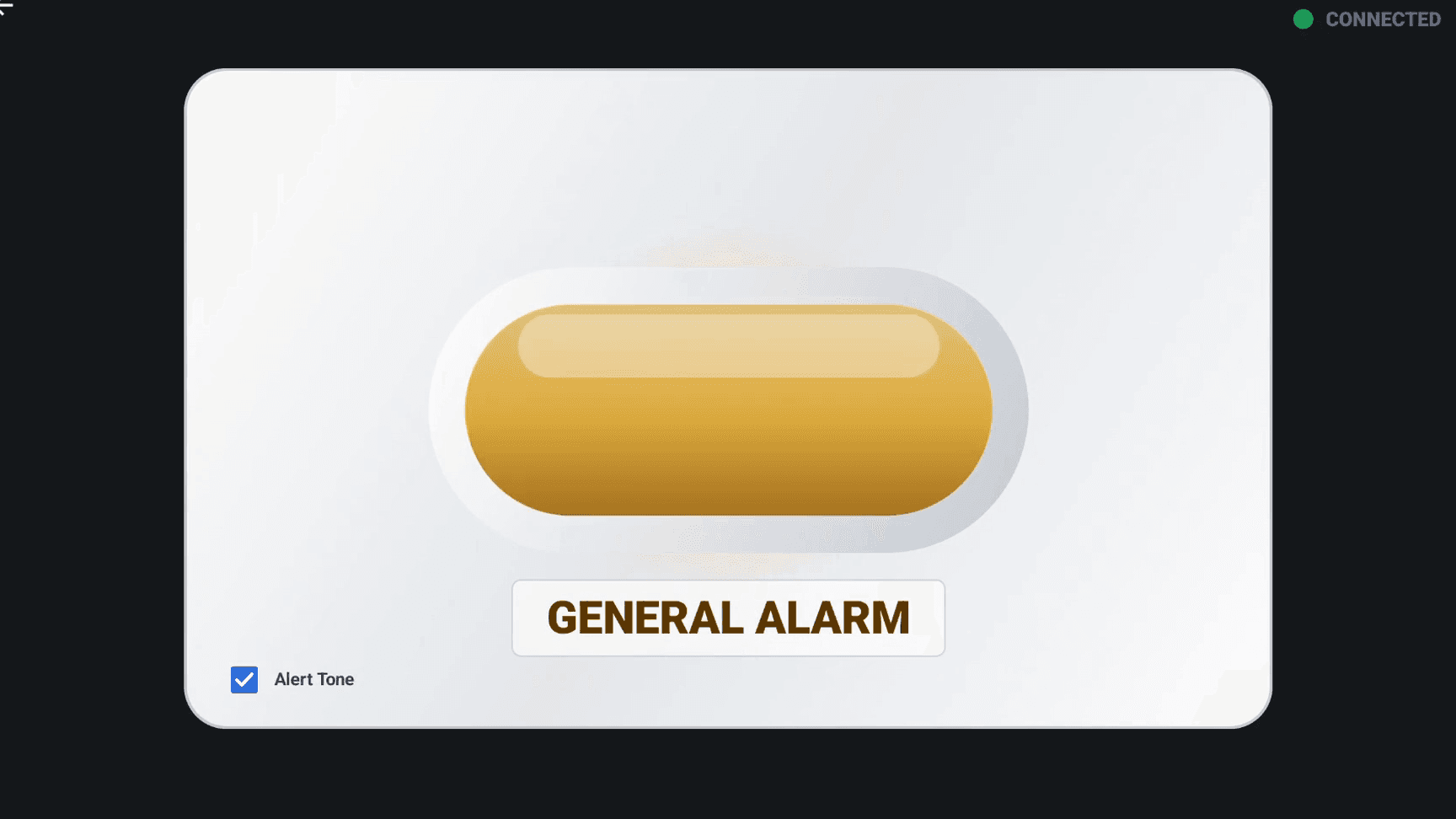 General Alarm active on the Door Alarm display