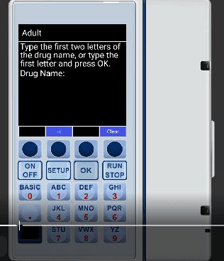Plum drug name entry screen prompting to type first two letters of drug name